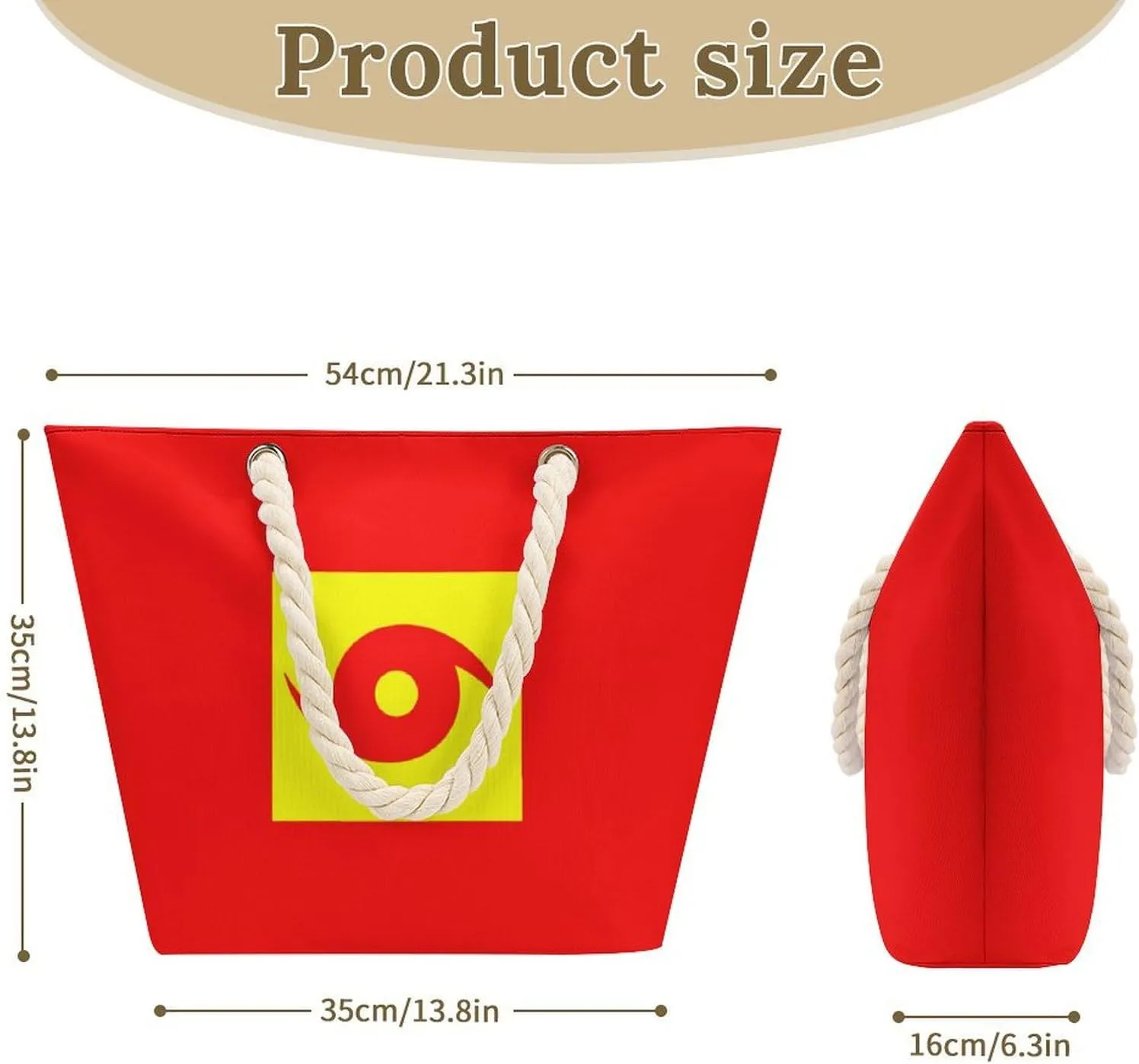 Tote Bag Large Handles Beach Bag with Zipper for Shopping Groceries Travel Outdoors Swim Pool Bag