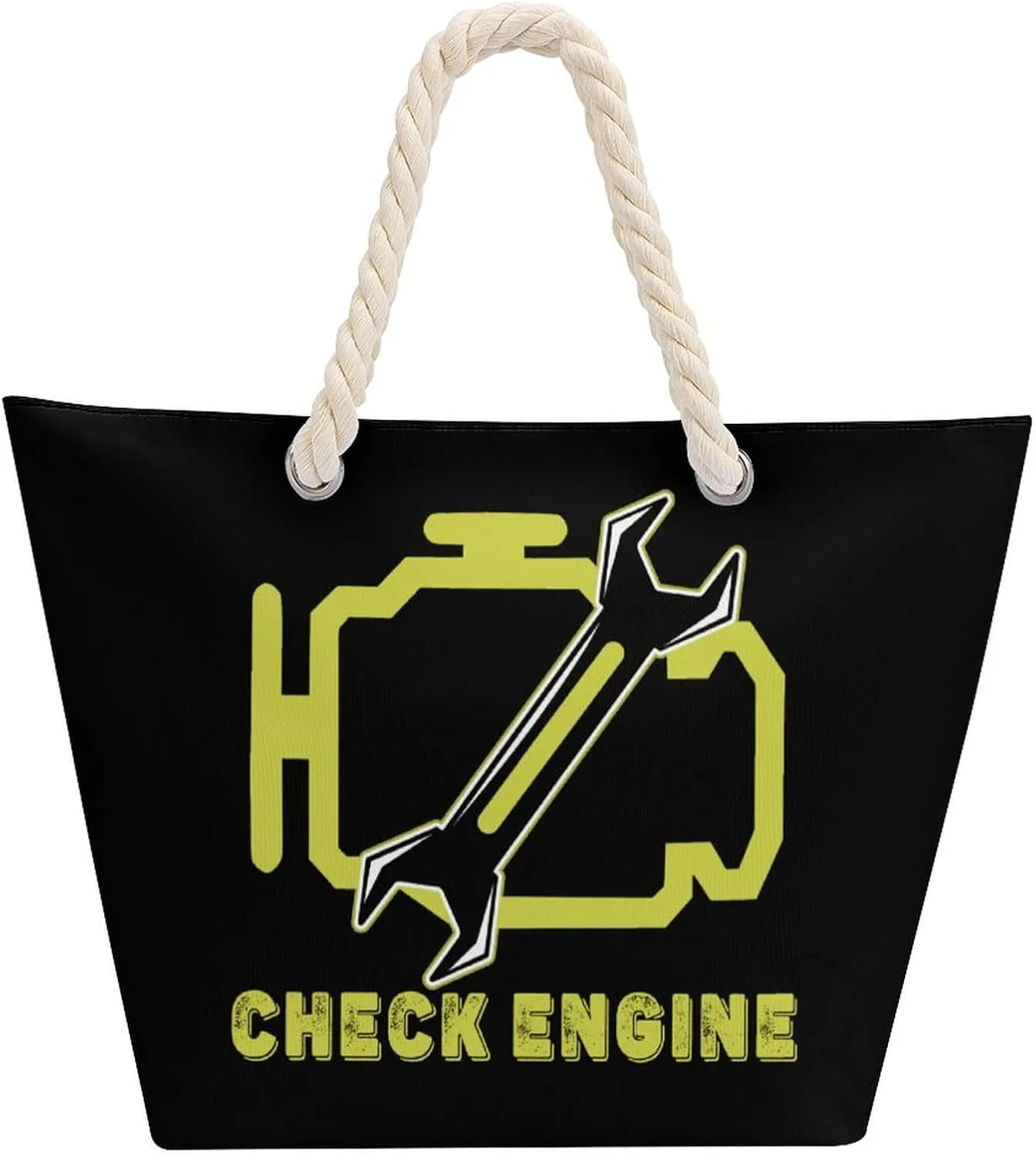 Tote Bag Large Handles Beach Bag with Zipper for Shopping Groceries Travel Outdoors Swim Pool Bag