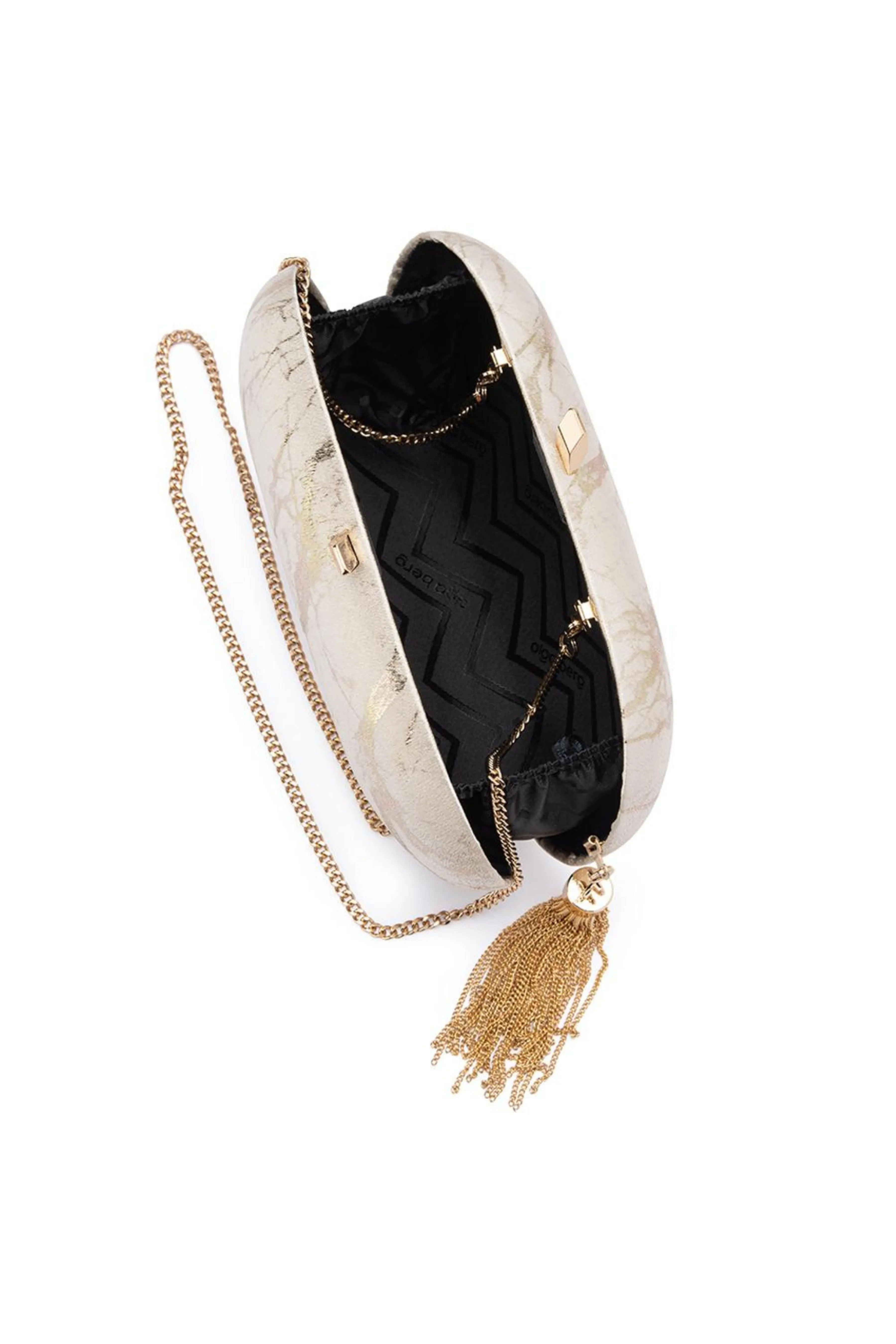 Trinna Tassel Clutch - Champagne Gold