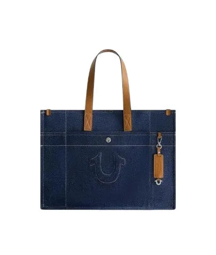 True Religion Women's Large Tote Bag Denim