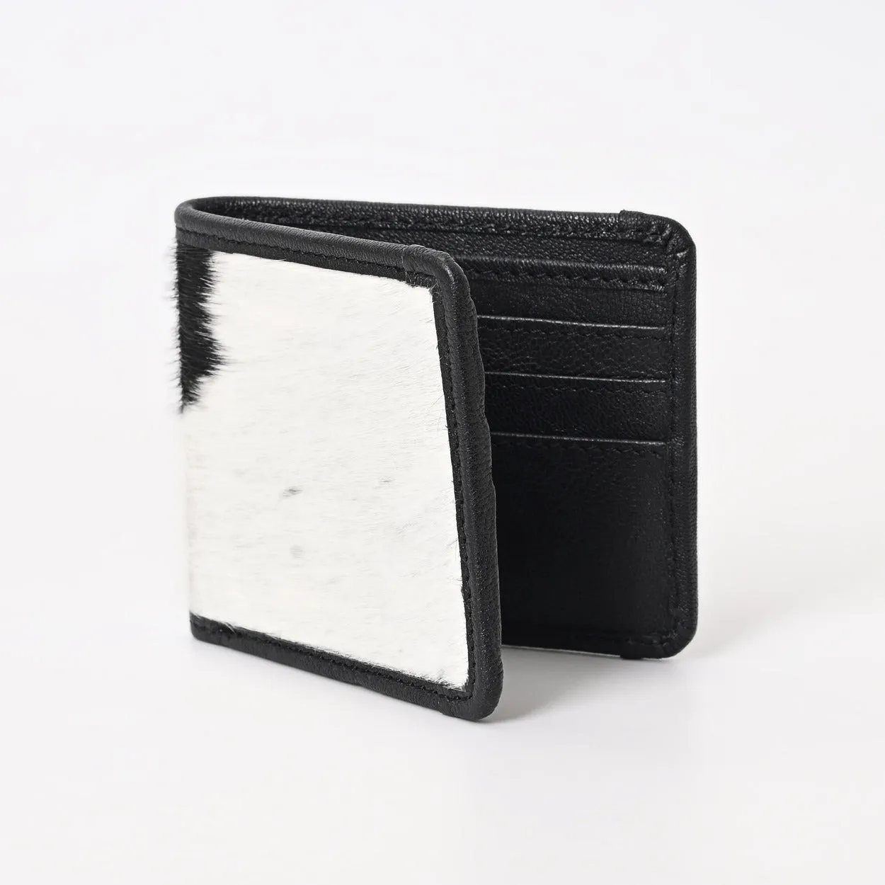 Twofold Cowhide Mens Wallet Black