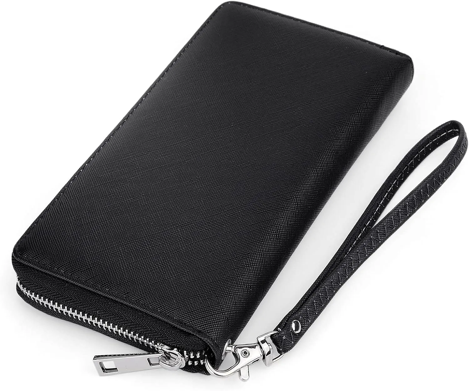 UTO Women Wallet Leather Zip Around Card Holder Checkbook Passport Organizer Ladies Travel Clutch with Wristlet