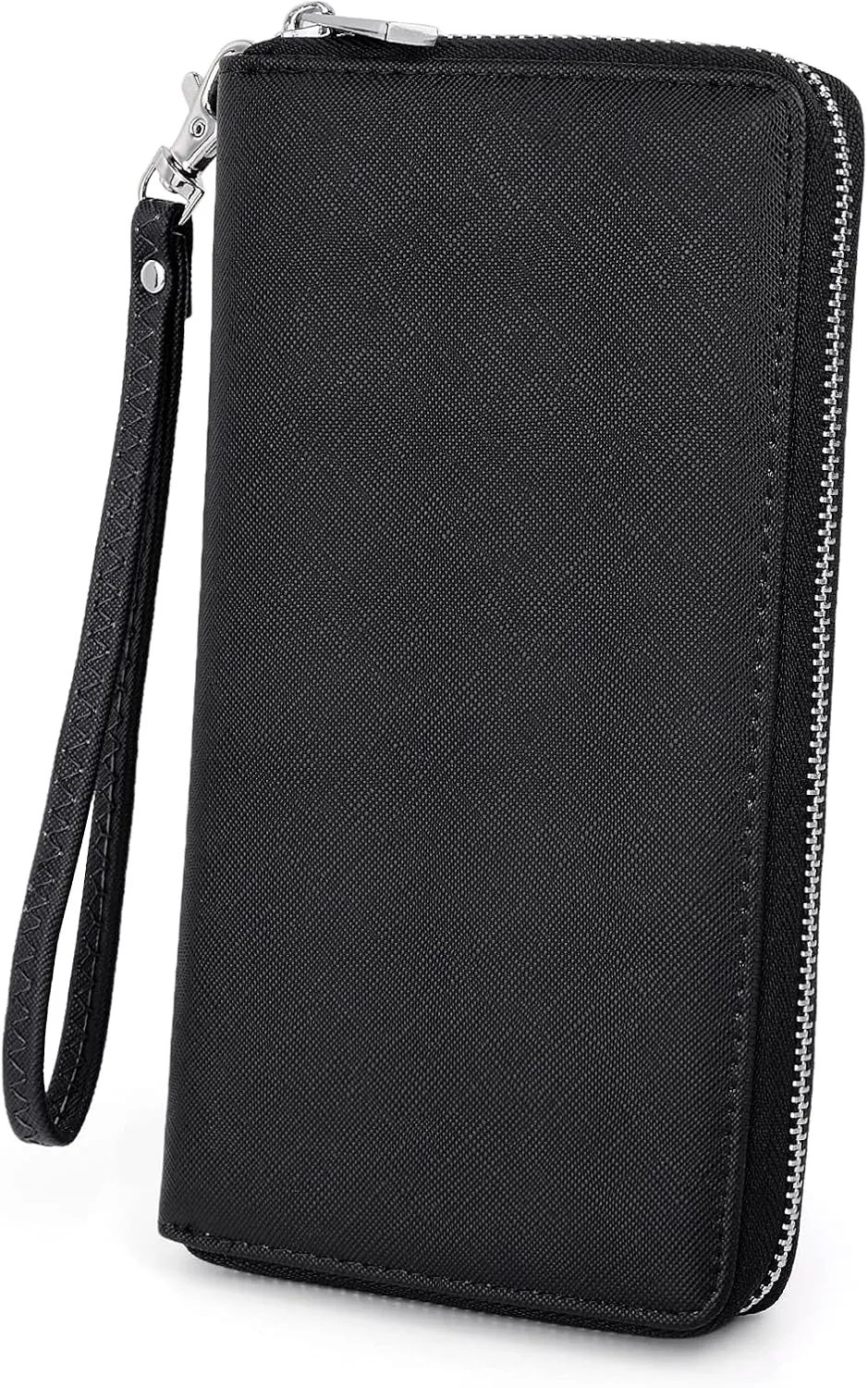 UTO Women Wallet Leather Zip Around Card Holder Checkbook Passport Organizer Ladies Travel Clutch with Wristlet