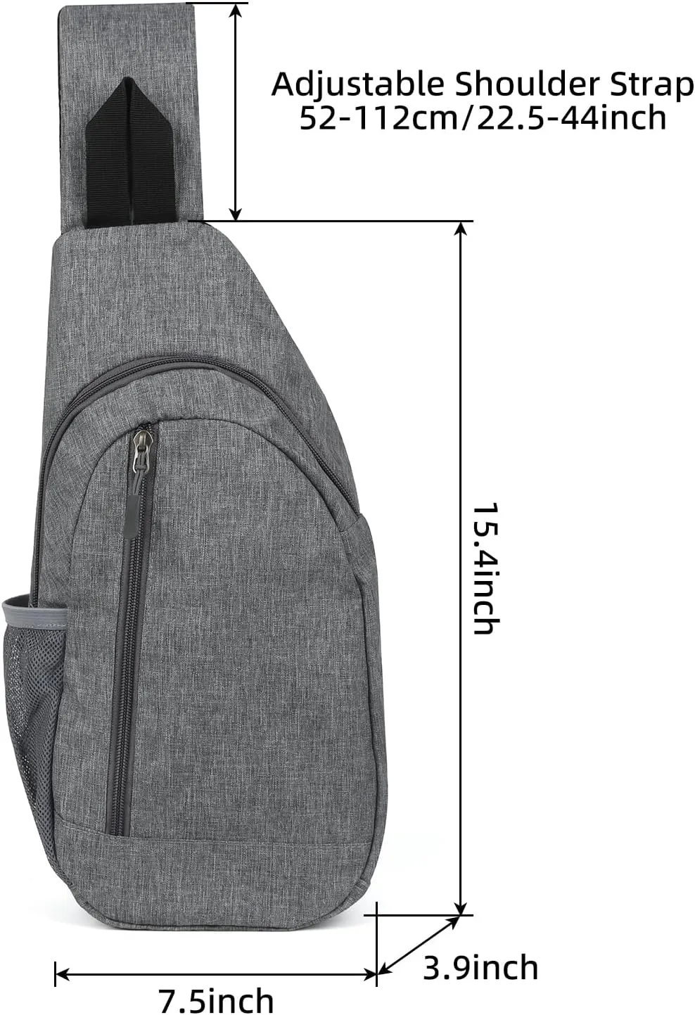 Valleycomfy Crossbody Sling Backpack Cross Body Shoulder Travel Bag Hiking Daypack Dark Grey