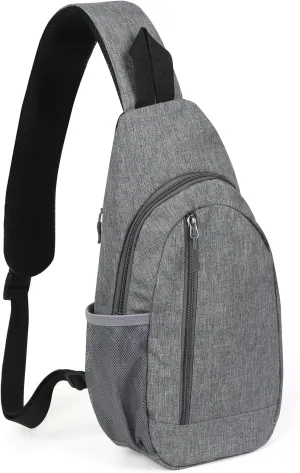 Valleycomfy Crossbody Sling Backpack Cross Body Shoulder Travel Bag Hiking Daypack Dark Grey