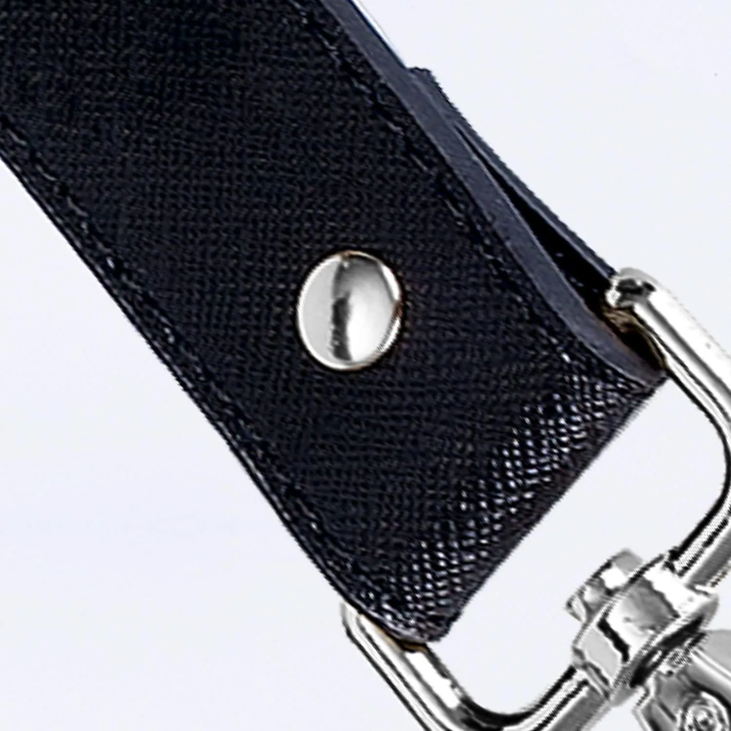 VanEnjoy Full Grain Leather Replacement Strap Shoulder Bag Purse, 0.98 inch Width Gold Hardware(Black-Gun Locks(Crisscross Pattern))