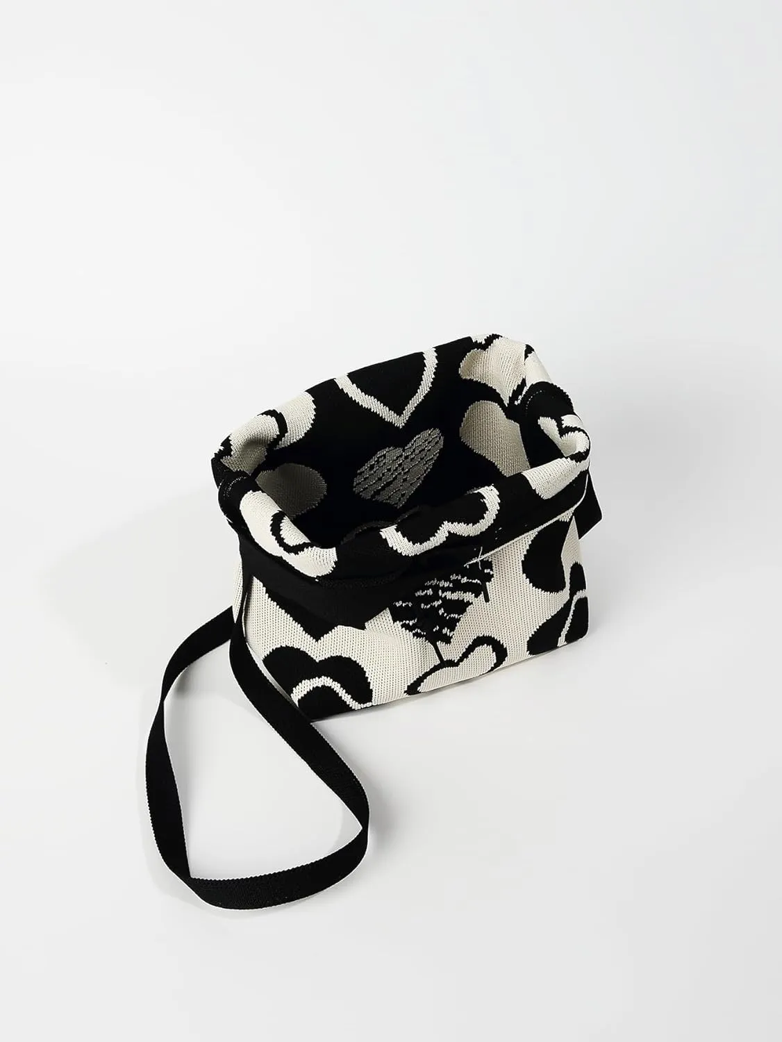 Verdusa Women's Crochet Drawstring Bucket Bag Tote Purse Crossbody Shoulder Bags