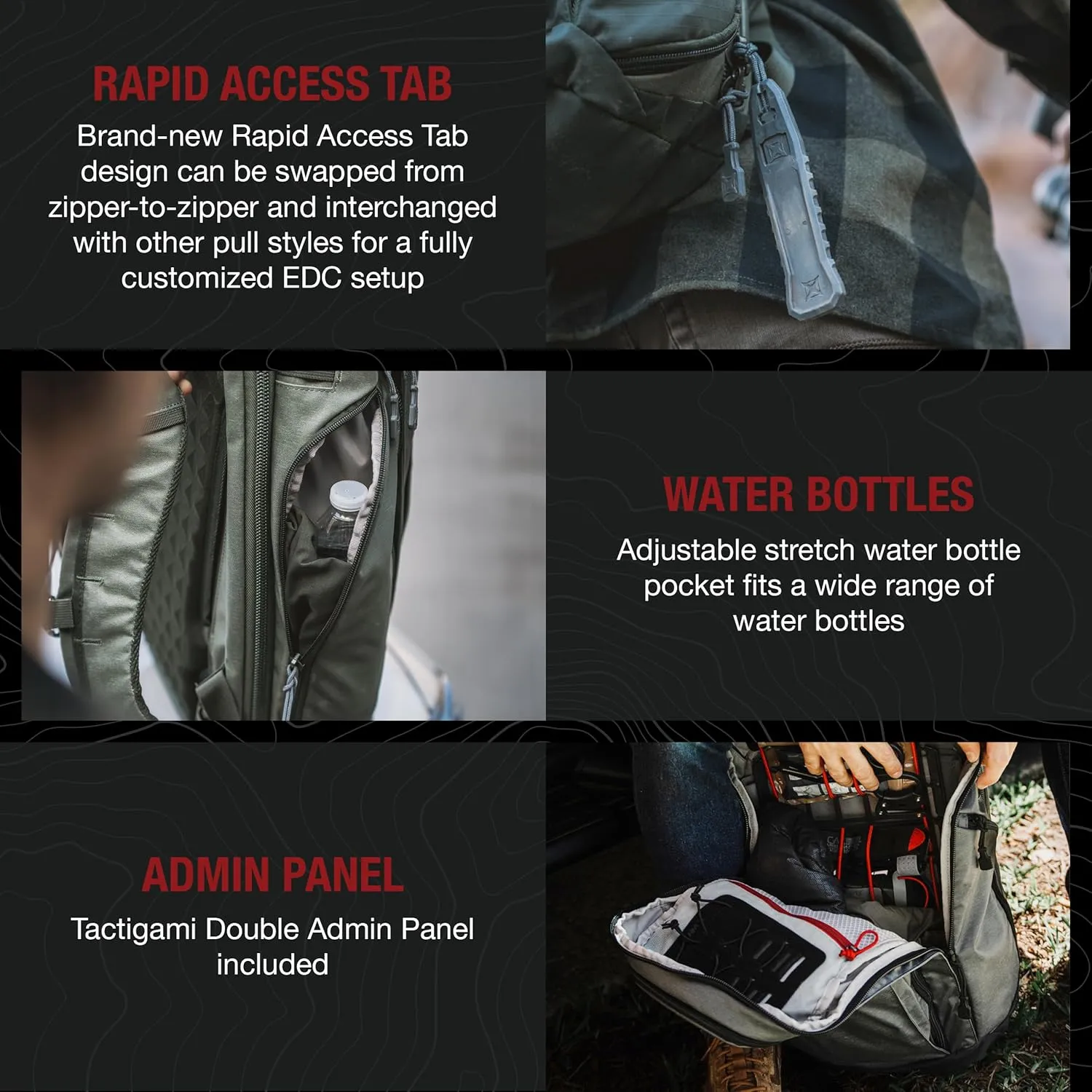 Vertx Gamut EDC Tactical Backpack 25L CCW Bag Tactical Gear, for Men and Women, Dark Earth