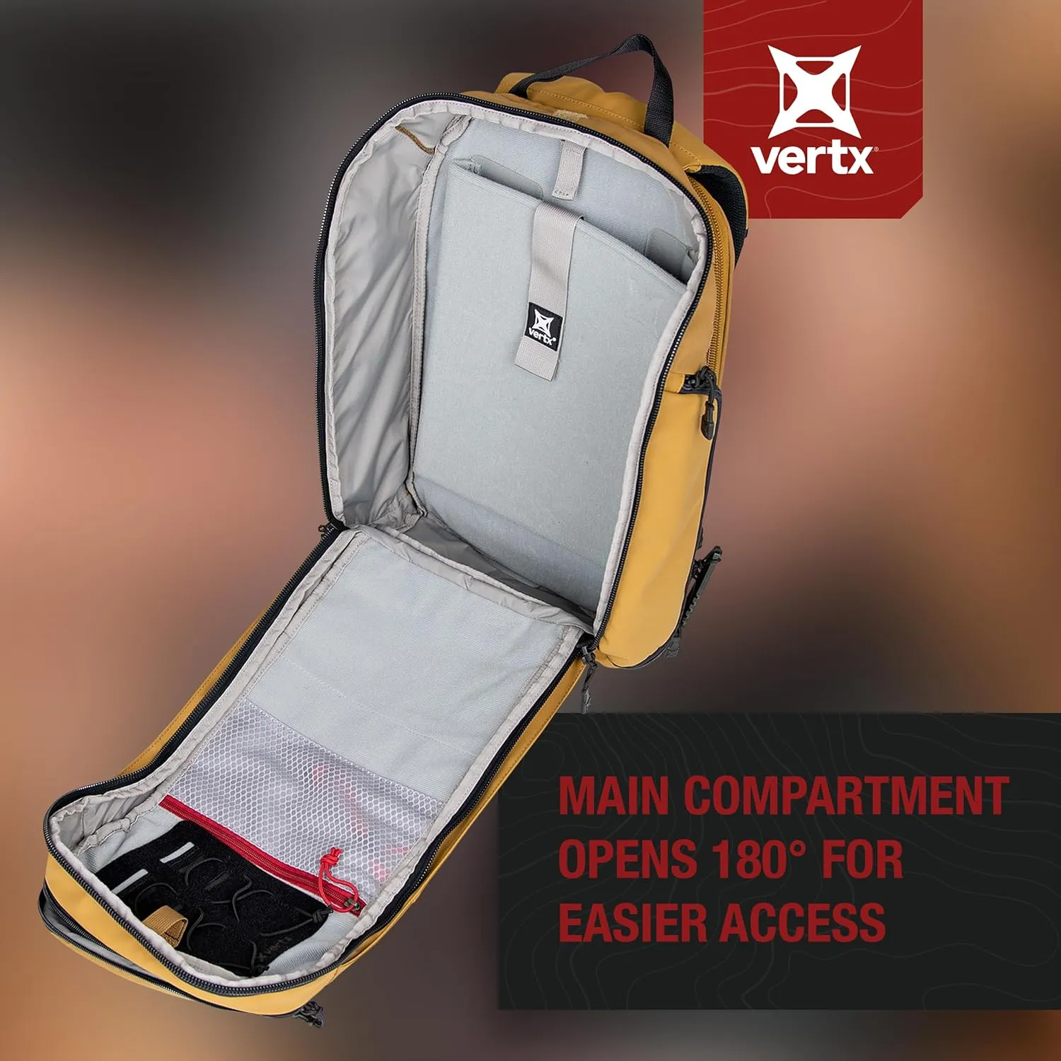 Vertx Gamut EDC Tactical Backpack 25L CCW Bag Tactical Gear, for Men and Women, Dark Earth