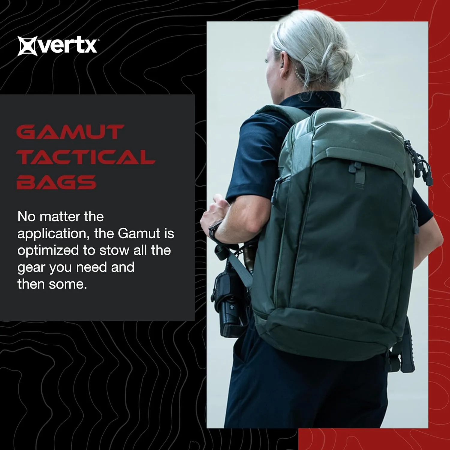 Vertx Gamut EDC Tactical Backpack 25L CCW Bag Tactical Gear, for Men and Women, Dark Earth
