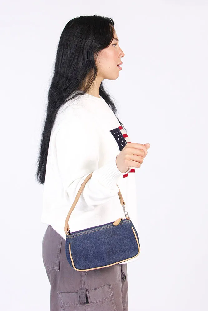 Vintage Denim Shoulder Bag