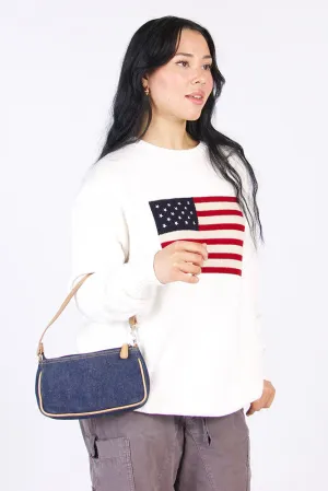 Vintage Denim Shoulder Bag