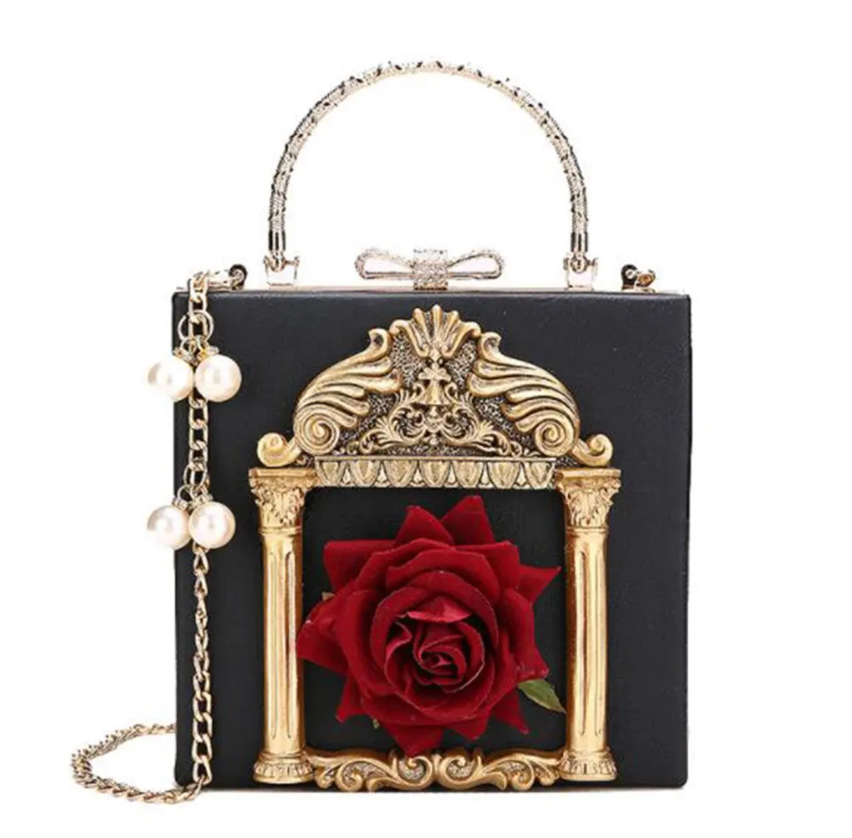 VINTAGE ROSE CLUTCH