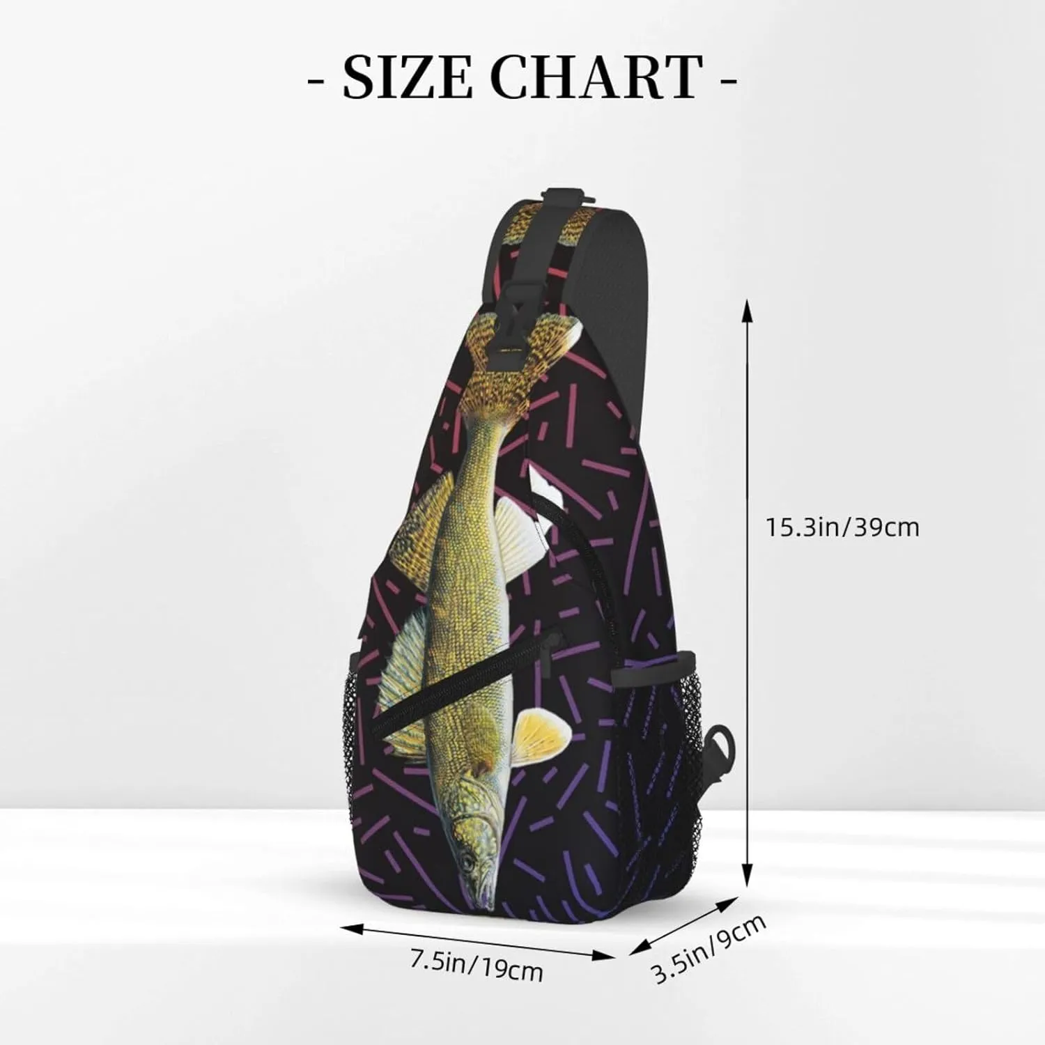 Waleye Crossbody Backpack For Men Women Sling Shoulder Dachshunds Dog Chest Bag Lightweight One Strap Multipurpose Travel Hiking Daypack