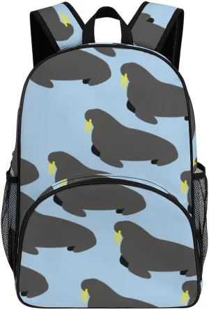 Walrus Animal Ocean Pattern Large Backpacks for Men Women Business Hiking Travel Work