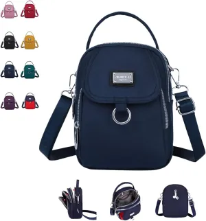 Waterproof Women Crossbody Bag Elegant Oxford Messenger Bags Simple for Work,Multi-Pocket Casual Messenger Bags Purse