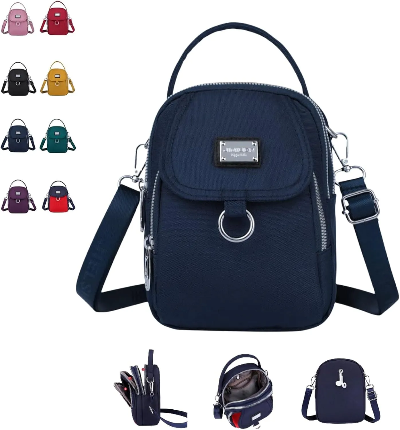 Waterproof Women Crossbody Bag Elegant Oxford Messenger Bags Simple for Work,Multi-Pocket Casual Messenger Bags Purse