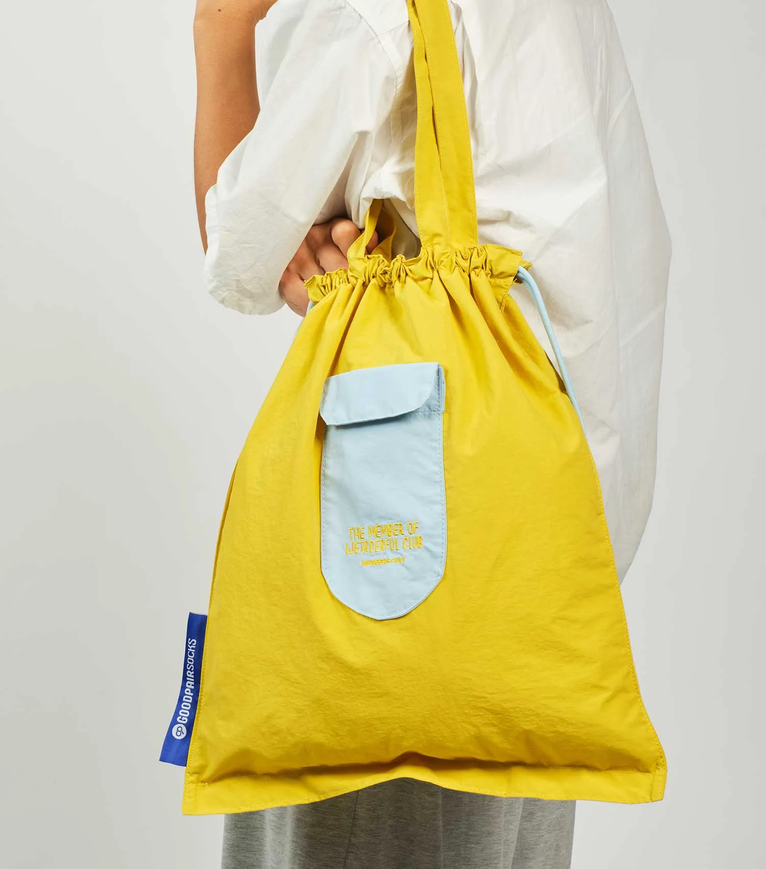 WAWW ‘LIPATO Mustard’—Pocketable Drawstring Bag