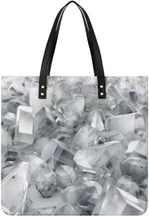 White And Silver Gray Large Leather Handbags Women Fashion Handbag Multifunctional Travel Bag It Is A Great Gift for Mothers, Teachers, Friends, Bridesmaids
