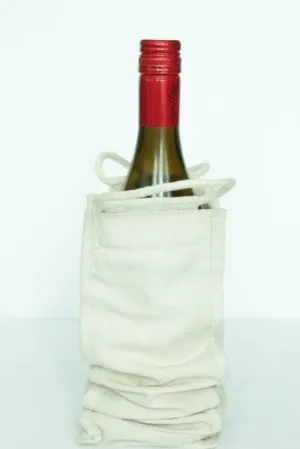 Wine Cotton Double Handle Tote Bags x 5pcs