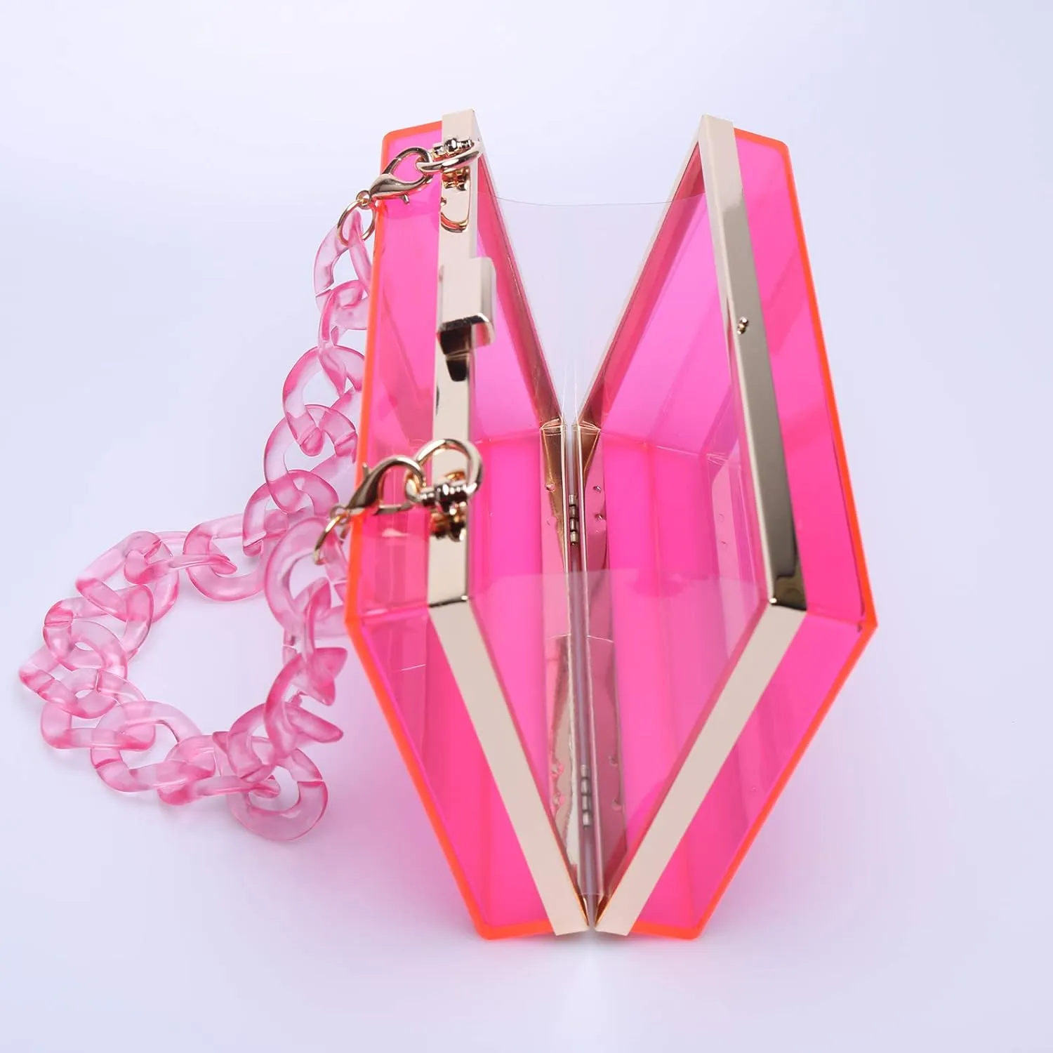 Women Acrylic Transparent Evening Bags Purses Clutch Vintage Banquet Handbag