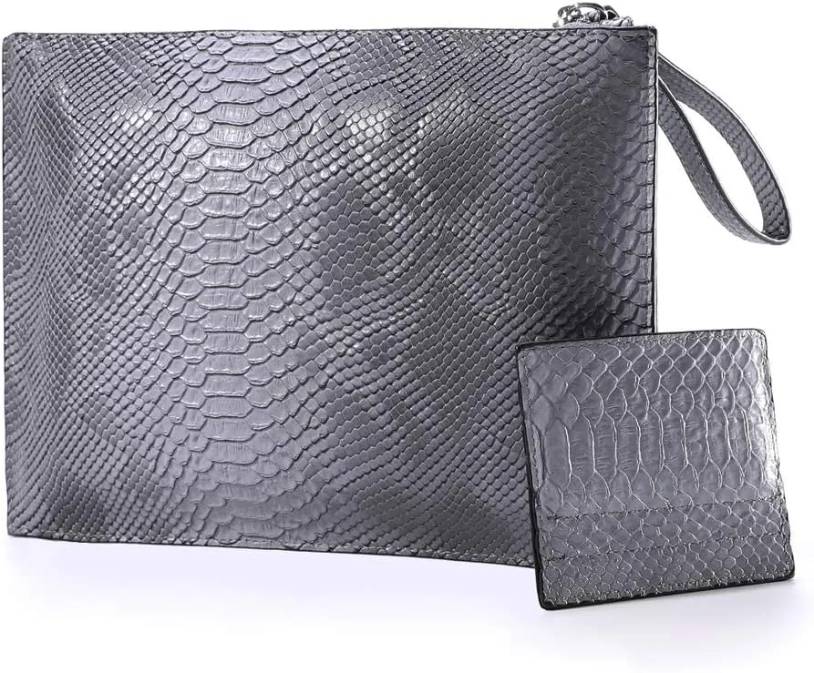Women Clutches Fashion Snakeskin PU Leather Party Envelope Purse Bag with Hand Strap