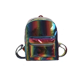 Women Holographic Laser Backpack
