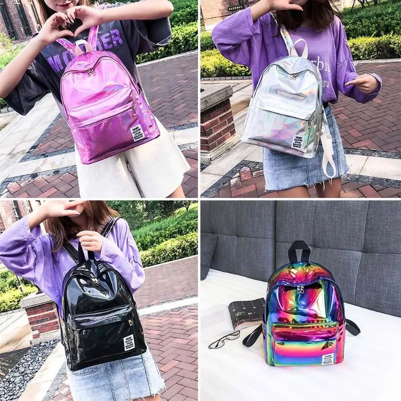 Women Laser Hologram Backpack