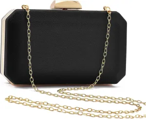 Women Lattice Pattern Metal Evening Clutch Bag,Geometric Evening Clutch Purse Handbag With Chain Strap