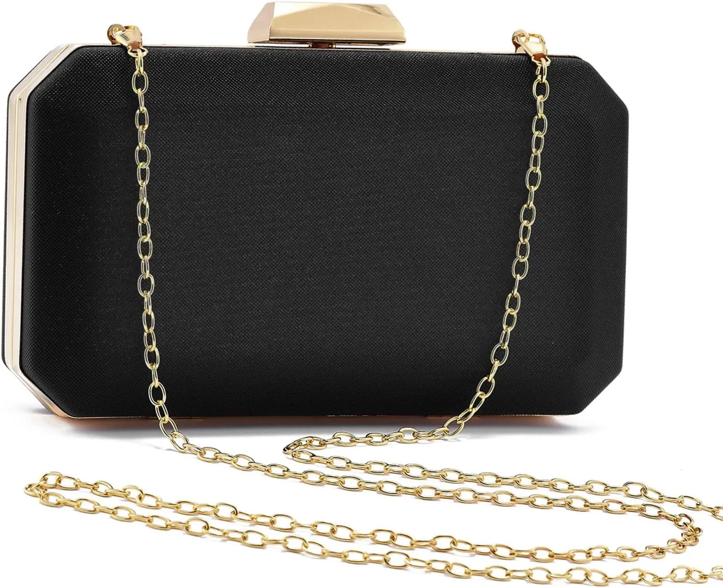 Women Lattice Pattern Metal Evening Clutch Bag,Geometric Evening Clutch Purse Handbag With Chain Strap