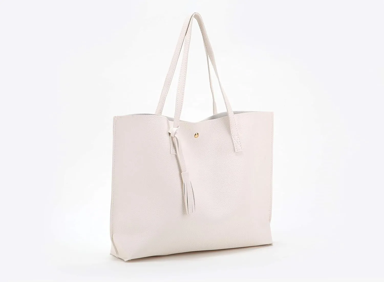 Women Tote Bags Top Handle Satchel Handbags PU Faux Leather Tote Bag with Tassel Shoulder Purse