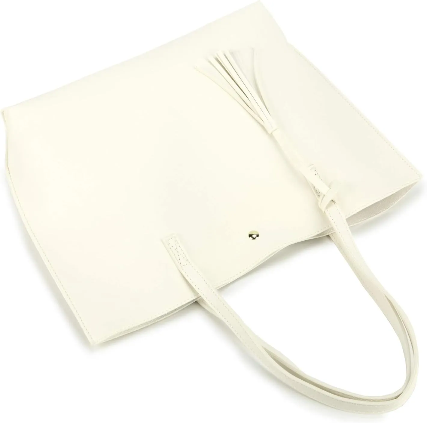Women Tote Bags Top Handle Satchel Handbags PU Faux Leather Tote Bag with Tassel Shoulder Purse