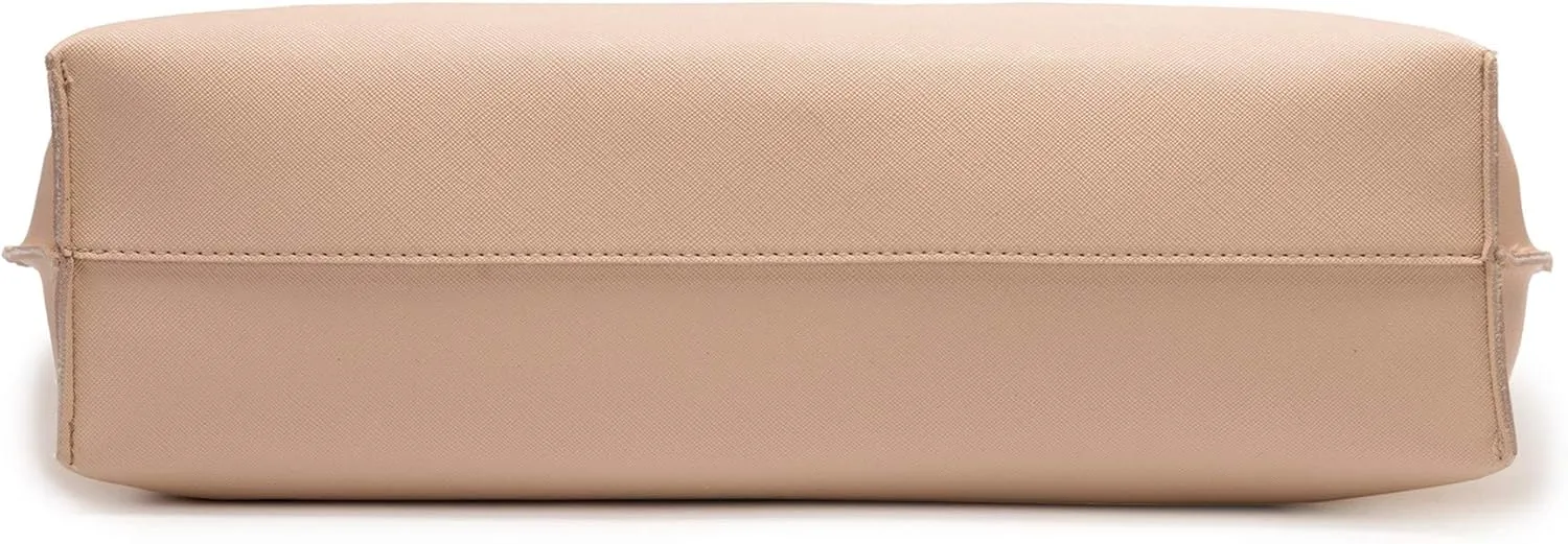 Women Tote Bags Top Handle Satchel Handbags PU Faux Leather Tote Bag with Tassel Shoulder Purse