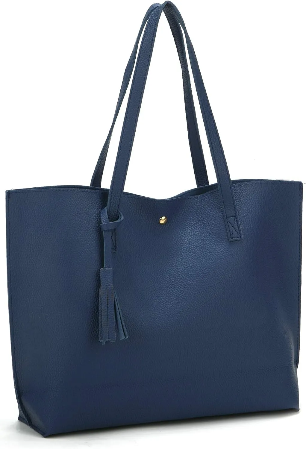 Women Tote Bags Top Handle Satchel Handbags PU Faux Leather Tote Bag with Tassel Shoulder Purse