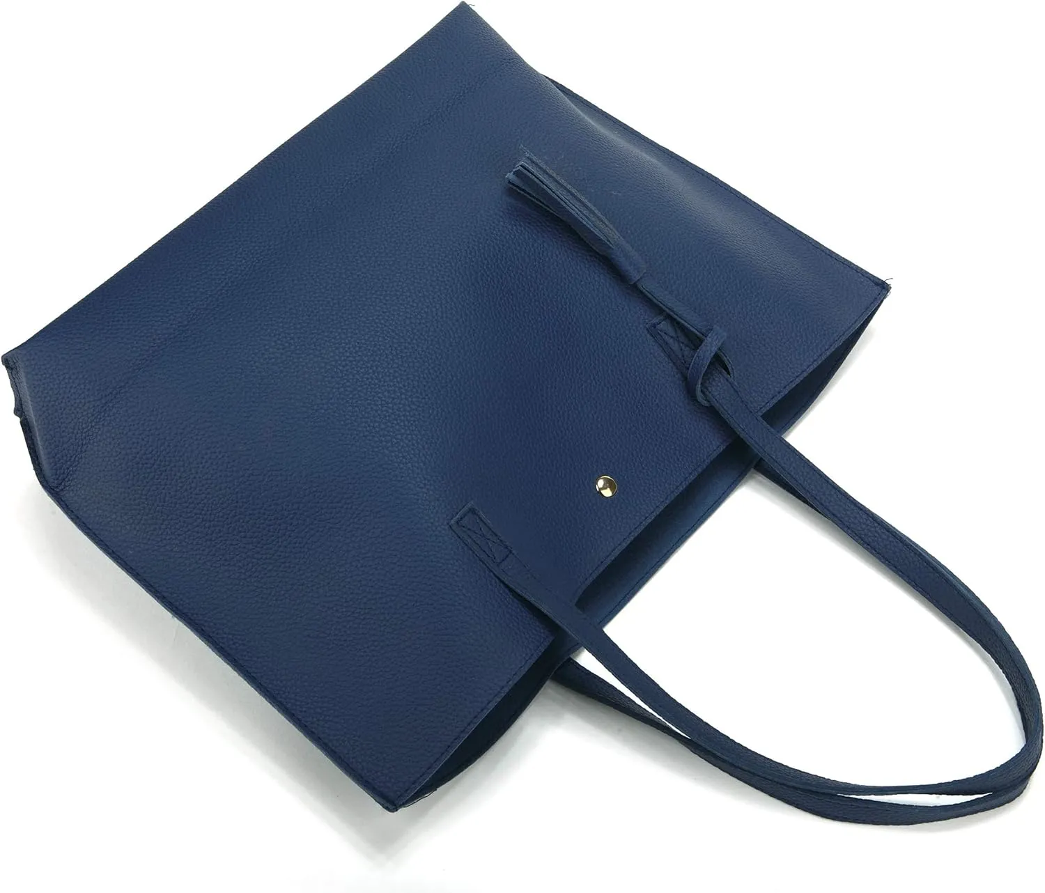 Women Tote Bags Top Handle Satchel Handbags PU Faux Leather Tote Bag with Tassel Shoulder Purse