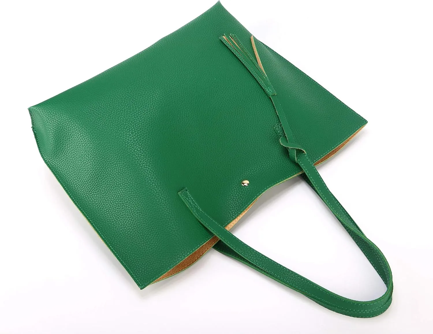 Women Tote Bags Top Handle Satchel Handbags PU Faux Leather Tote Bag with Tassel Shoulder Purse