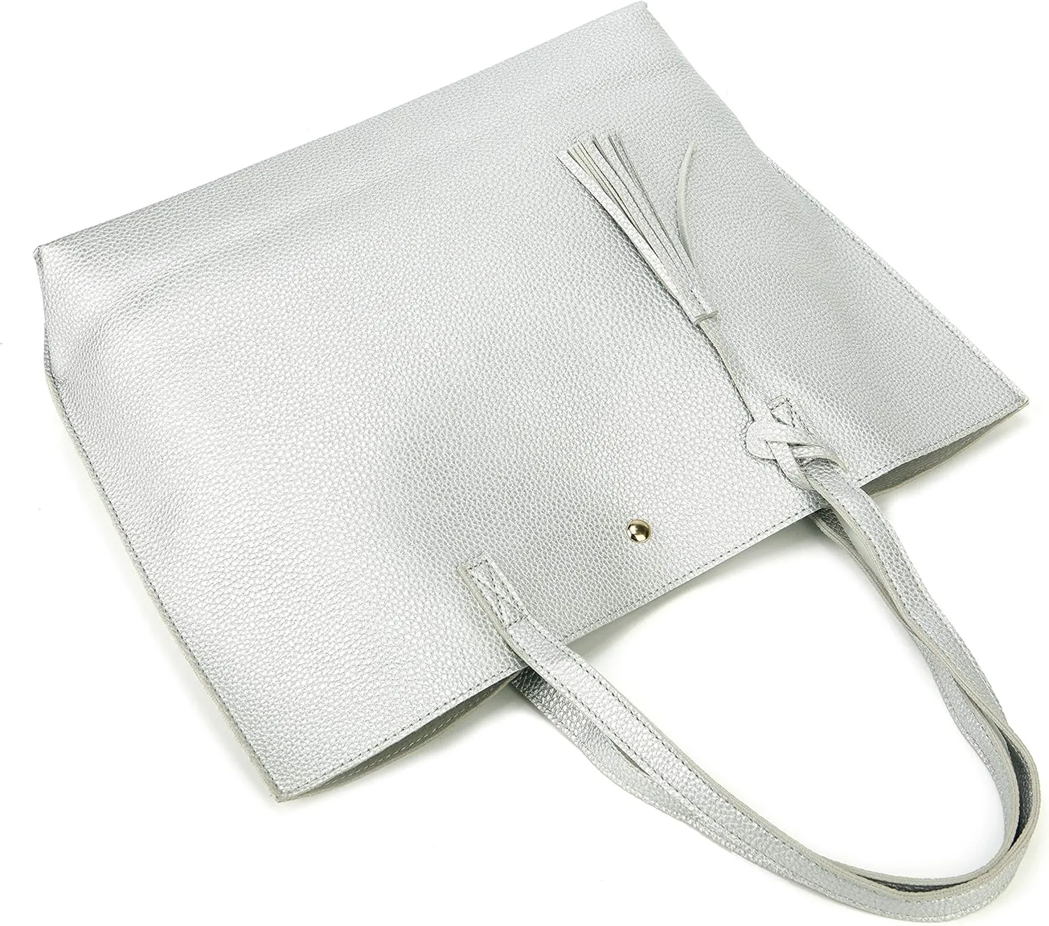 Women Tote Bags Top Handle Satchel Handbags PU Faux Leather Tote Bag with Tassel Shoulder Purse