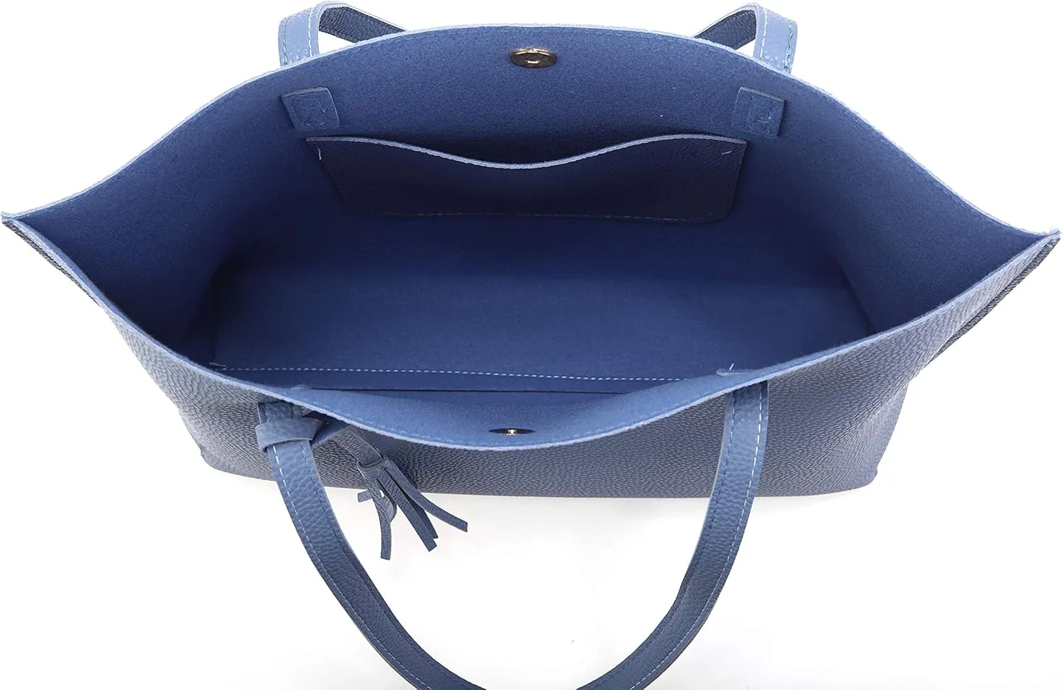 Women Tote Bags Top Handle Satchel Handbags PU Faux Leather Tote Bag with Tassel Shoulder Purse