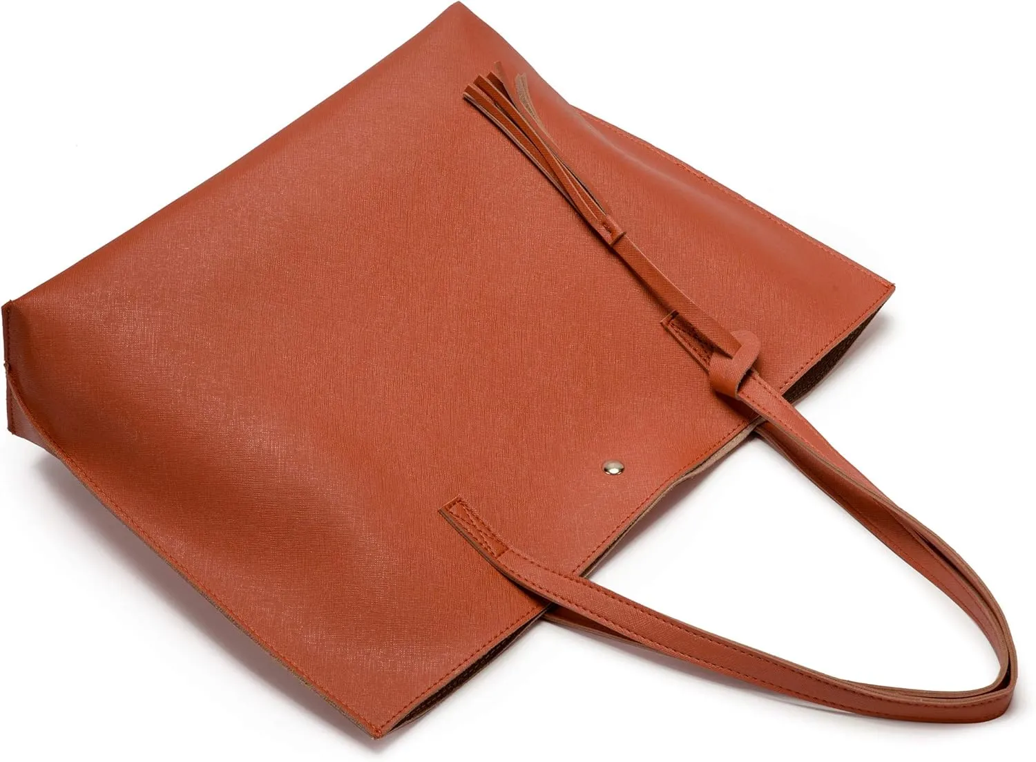 Women Tote Bags Top Handle Satchel Handbags PU Faux Leather Tote Bag with Tassel Shoulder Purse
