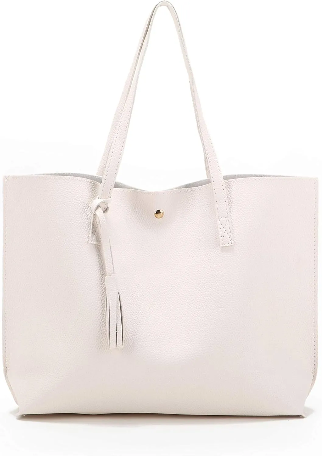 Women Tote Bags Top Handle Satchel Handbags PU Faux Leather Tote Bag with Tassel Shoulder Purse
