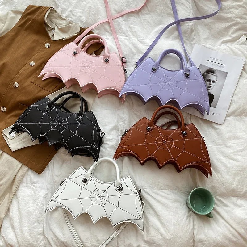 Womens Halloween Spider Web Shape Shoulder Bags