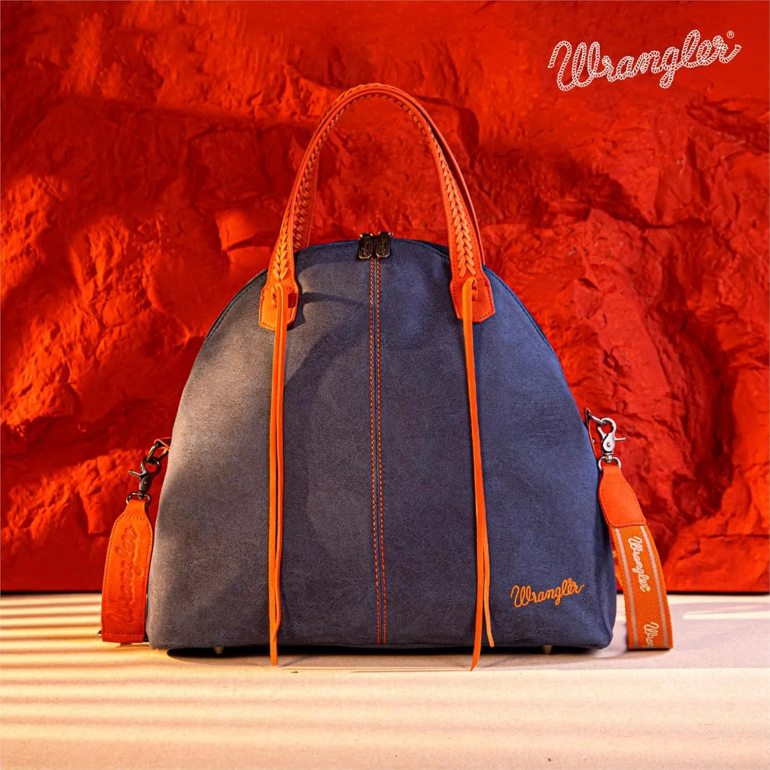 Wrangler Weekender Travel Bag Woven Top Handle Large Handbag and Boho Carry on Bag