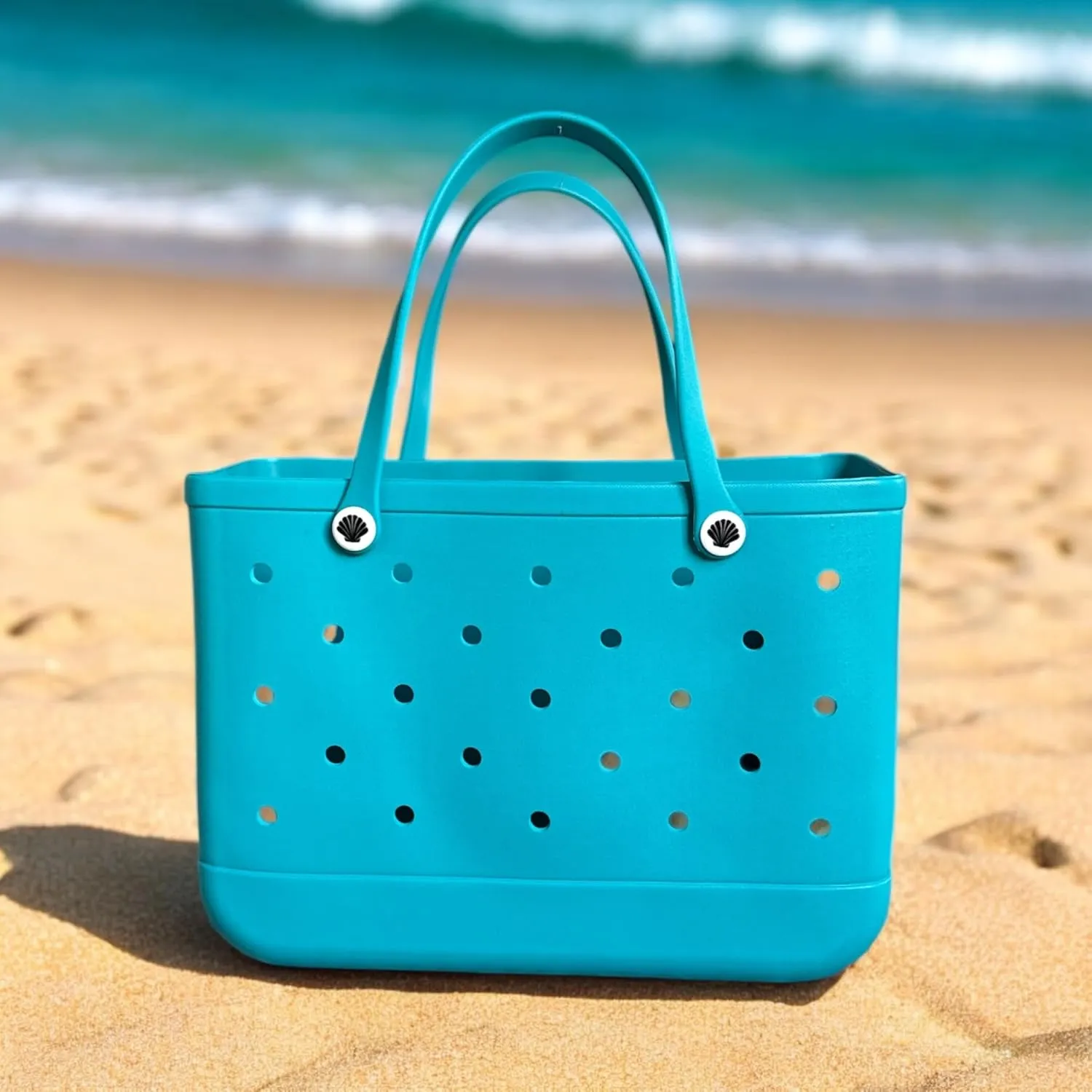 X Large Beach Bag Tote| Durable Lightweight Waterproof Washable Open Tote Bag for Beach, Pool, Boat, Sports