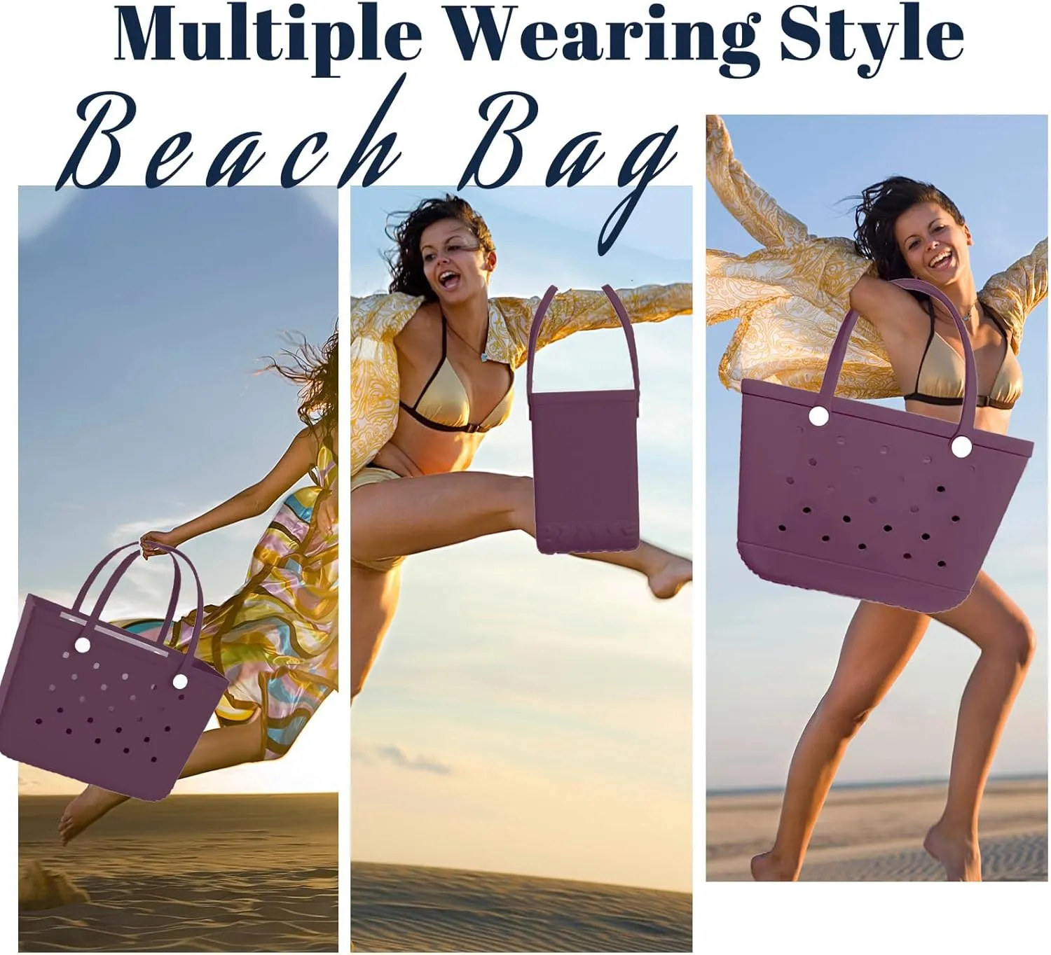 X-Large Rubber Tote Bag Waterproof Beach Washable Handbag Storage Bags Durable Modern Travel SportsTote Bag