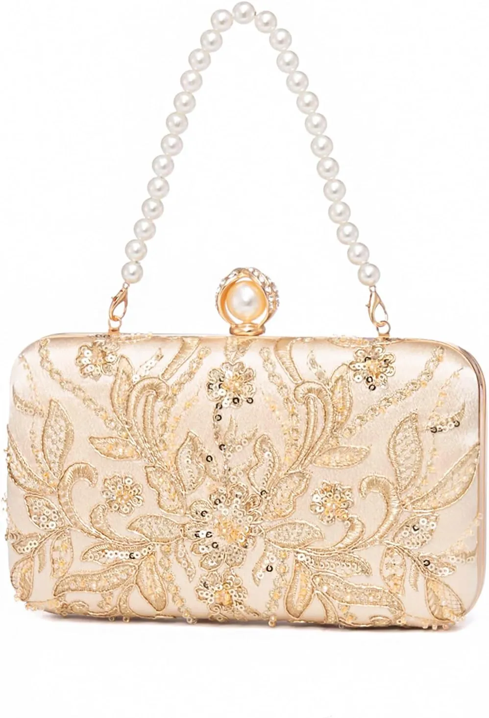 YYW Clutch Purses for Women Evening Bag Sequins Beaded Party Handbag Wedding Purse