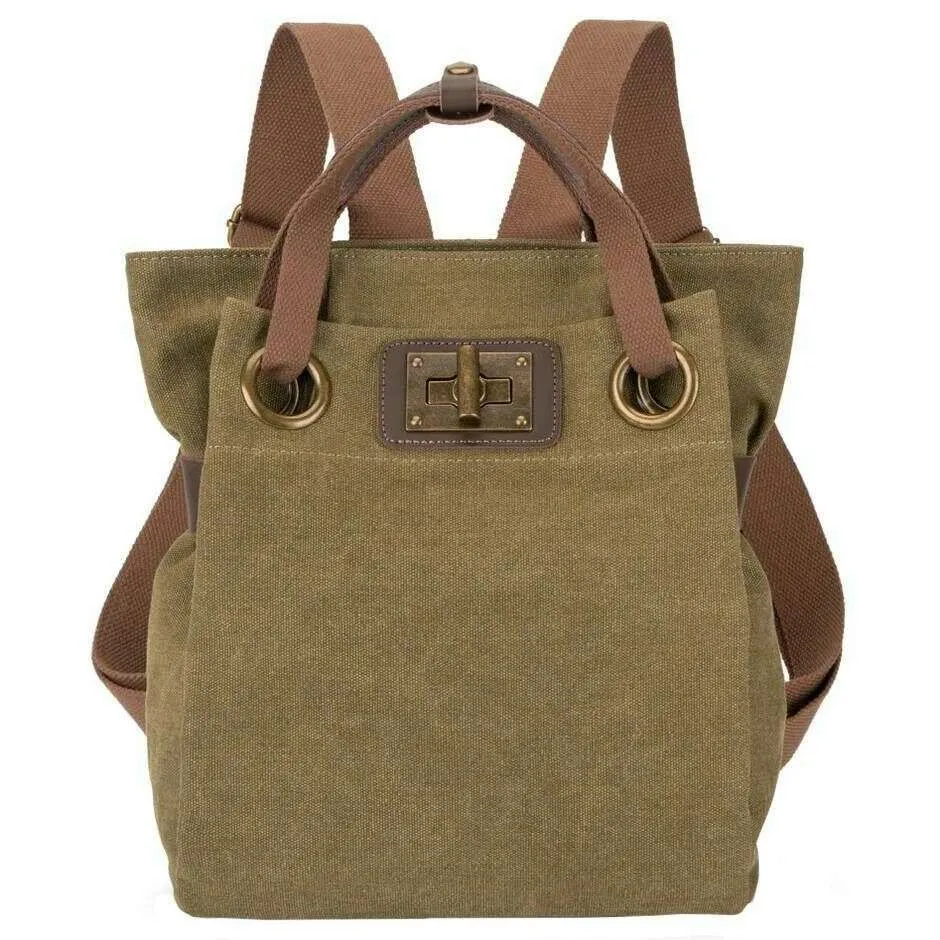 ZEDE Pont Des Arts Small Backpack - Olive Green
