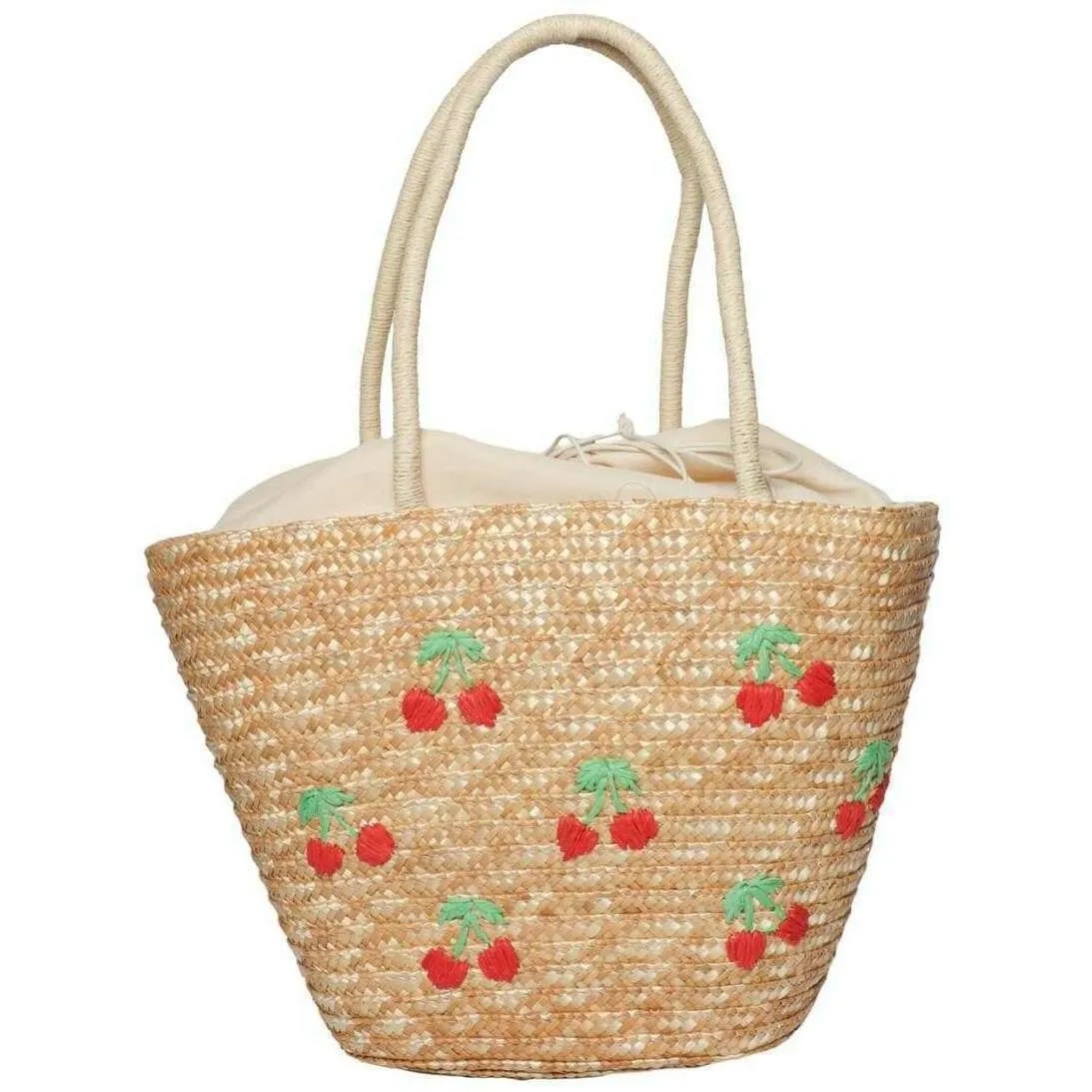Zelly Cherries Beach Bag - Brown