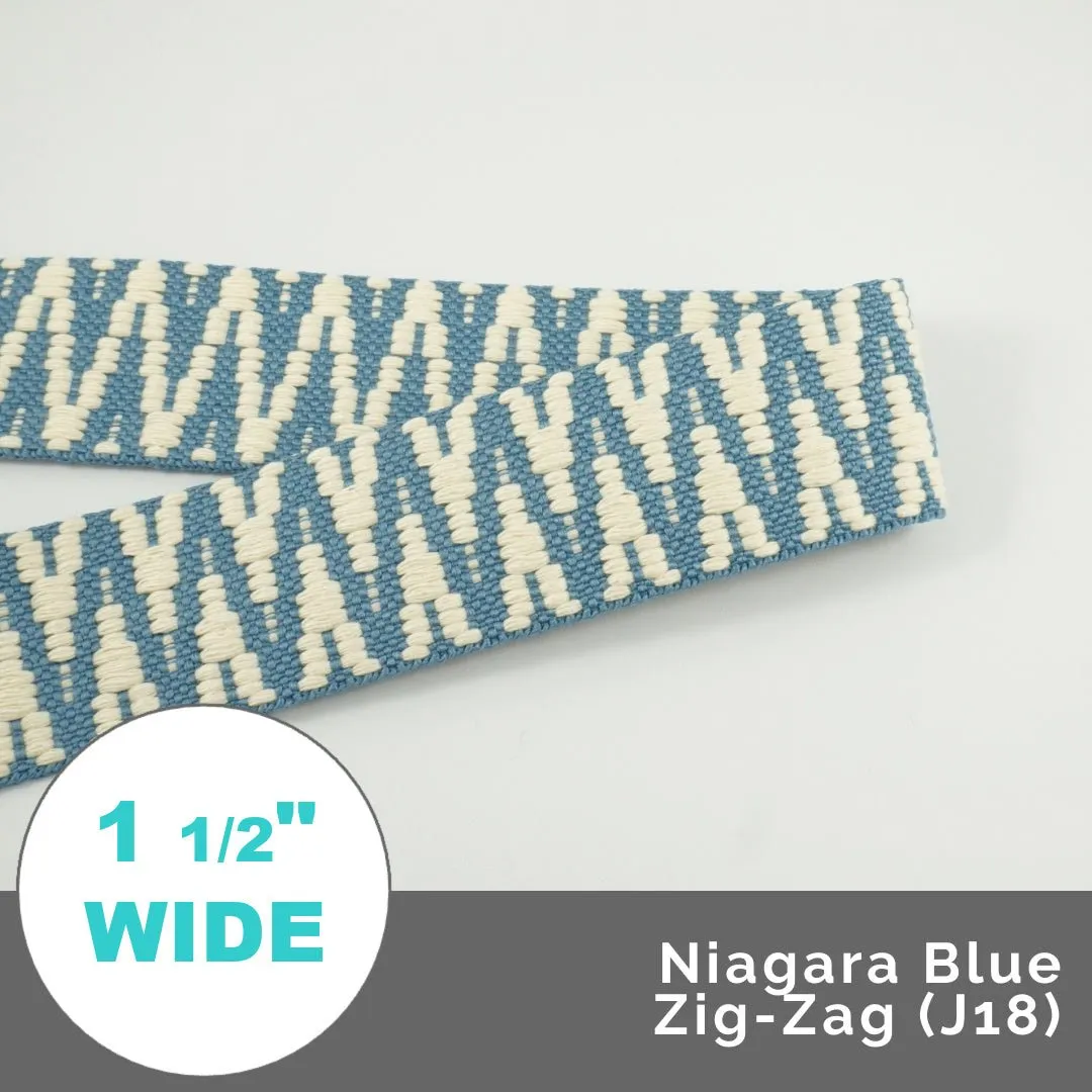 ZigZag Jacquard Webbing 1 1/2" (38mm) Wide (Per 1 Yard)